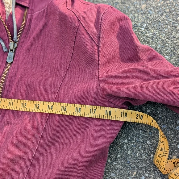 Hemp Hoodlamb HempworksThe Classic Winter Coat Hood Burgundy Small Vegan